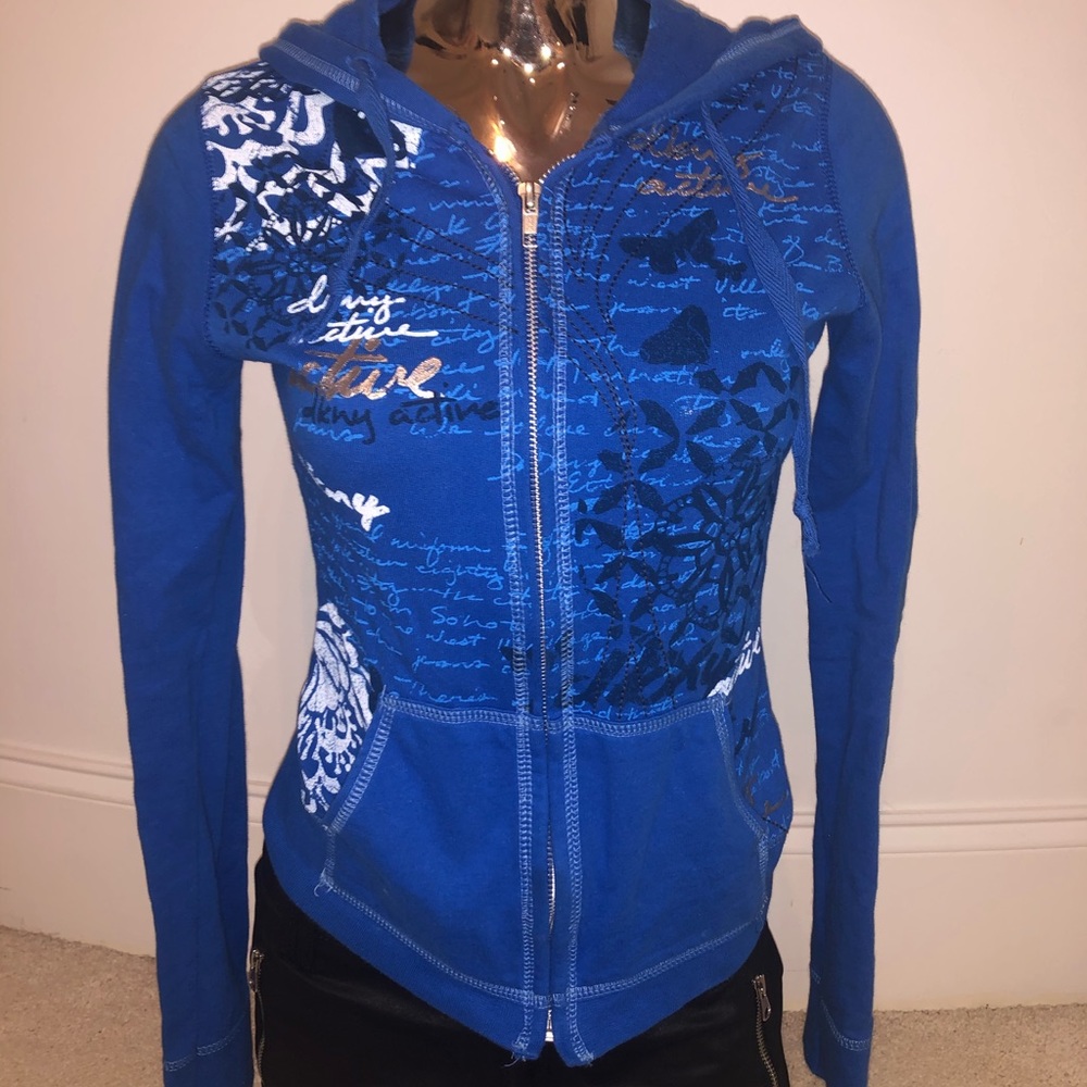 Blue, DKNY jacket